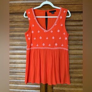 Flowy Orange Tunic Top